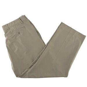 FootJoy Golf Pants Mens 38x30 Tan Performance Stretch Flat Front Trousers Khaki